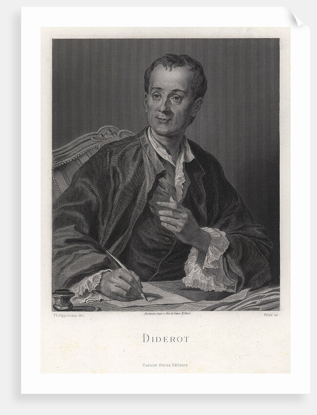 Portrait of the writer, essayist and philosopher Denis Diderot, middle of the 18th centu by Anonymous