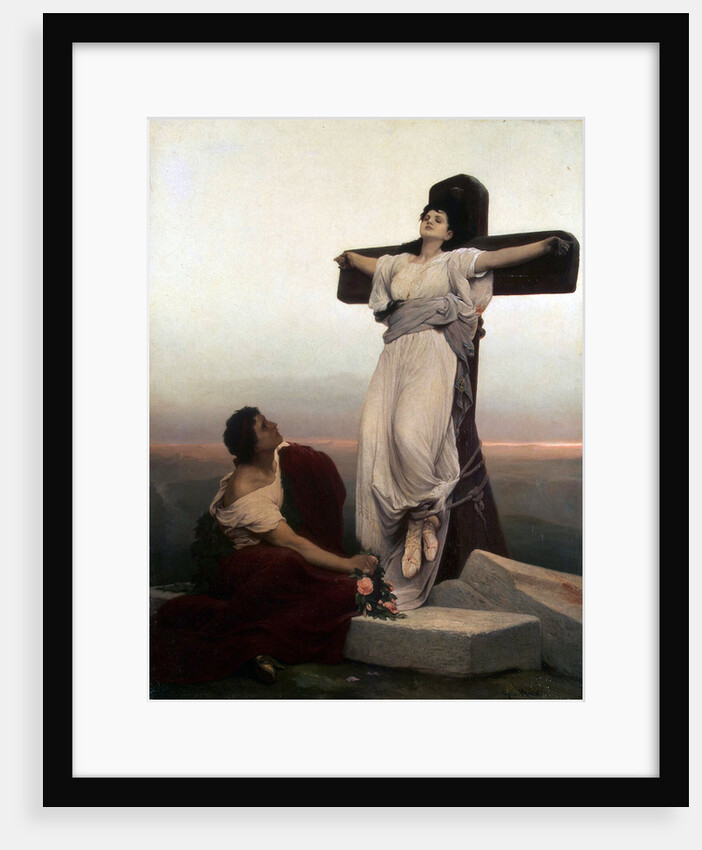 Christian Martyr on the Cross, (Saint Julia), 1865 by Anonymous