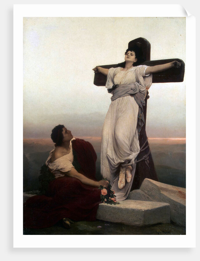Christian Martyr on the Cross, (Saint Julia), 1865 by Anonymous