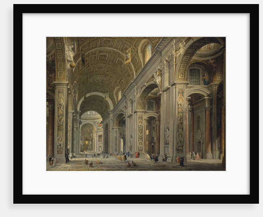 Interior of the Basilica of Saint Peter in Rome, 1750s by Anonymous