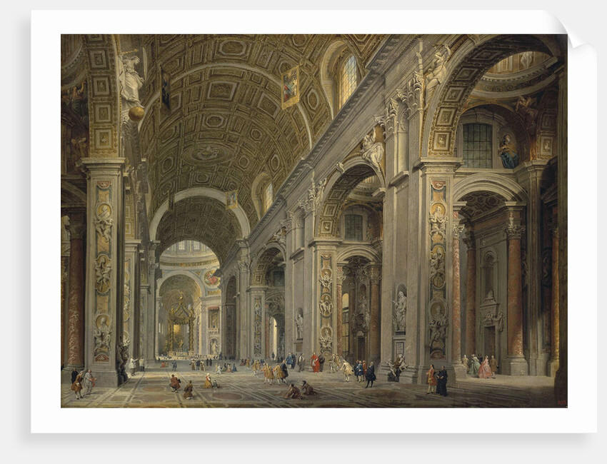 Interior of the Basilica of Saint Peter in Rome, 1750s by Anonymous