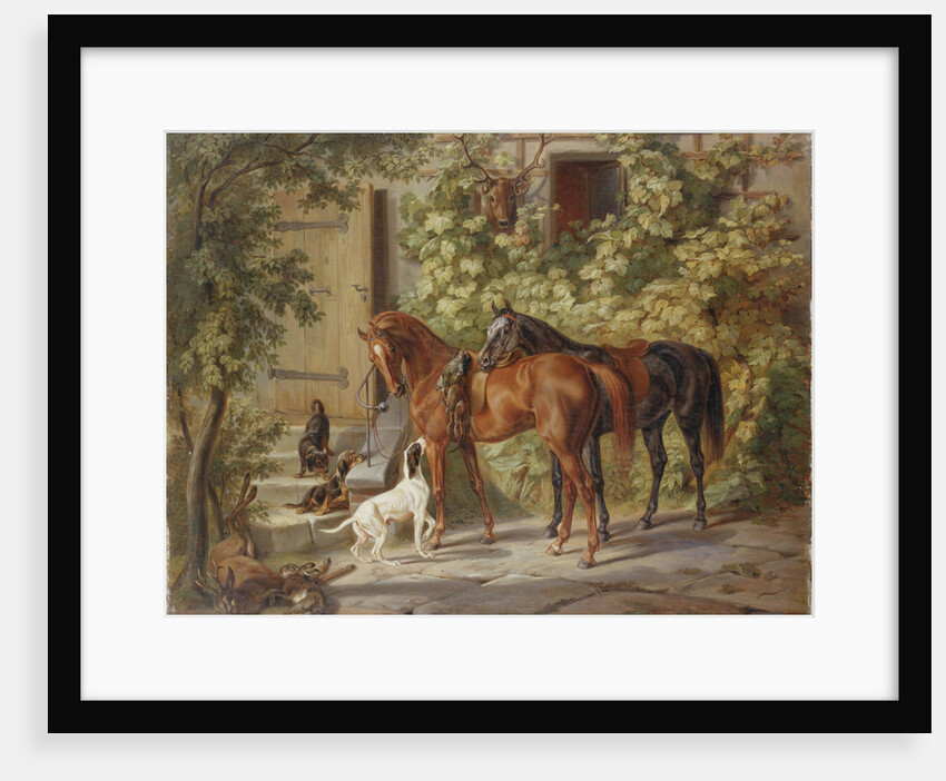Horses at the Porch, 1843 by Anonymous