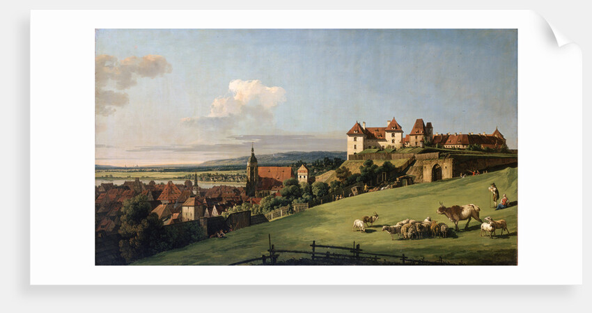 View of Pirna from the Sonnenstein Castle, 1750s by Anonymous