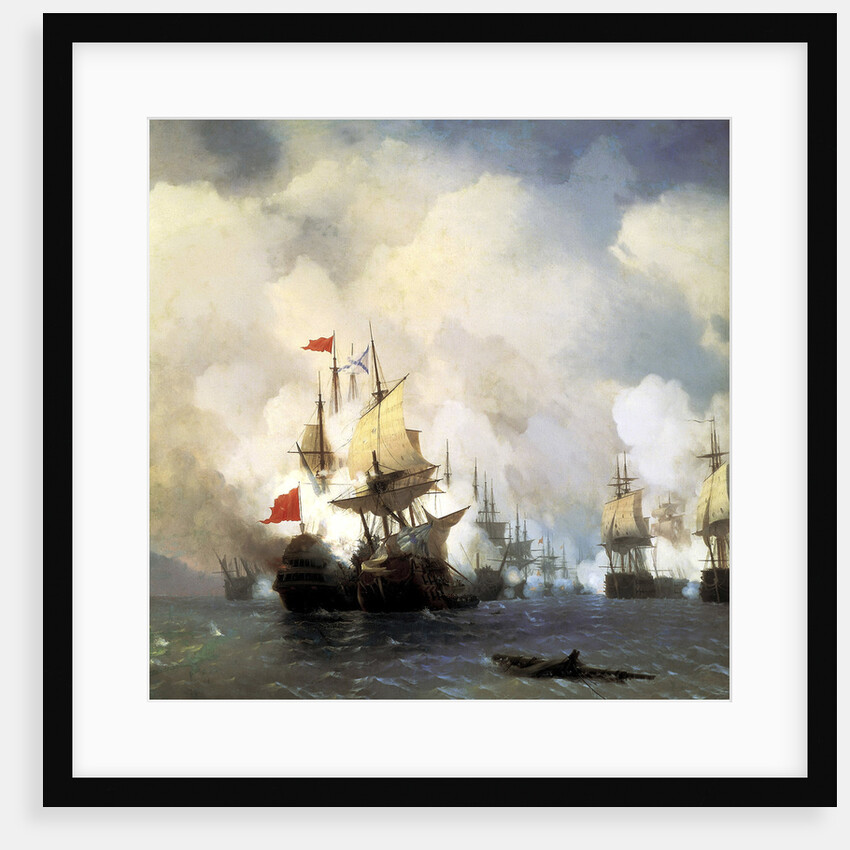 The Naval Battle of Chesma on 5th July 1770, 1848 by Anonymous