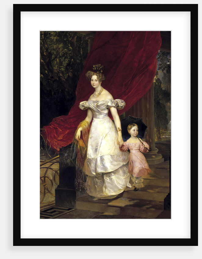 Portrait of Grand Duchess Elena Pavlovna of Russia with her daughter Maria, 1830 by Anonymous