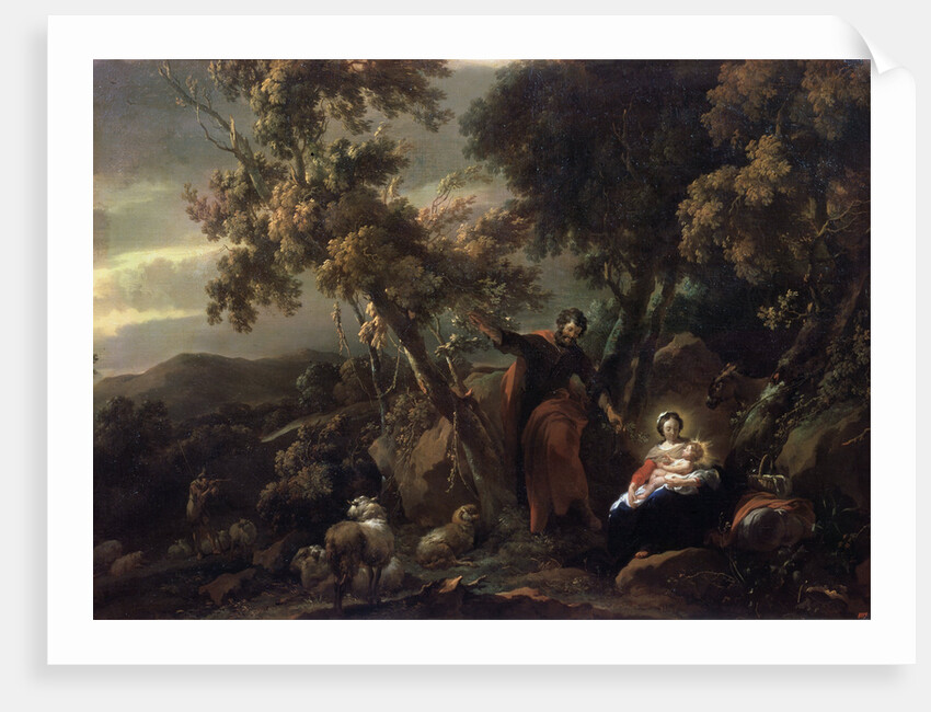 Rest on the Flight into Egypt, 17th century. by Nicolaes Berchem