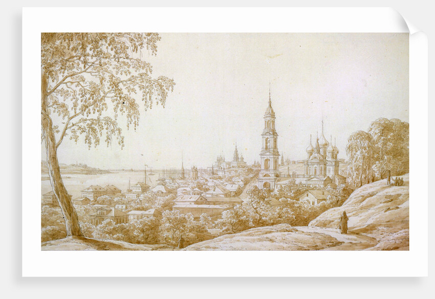 View of Kostroma, Russia, 1838. by Nikandor Grigorievich Chernetsov