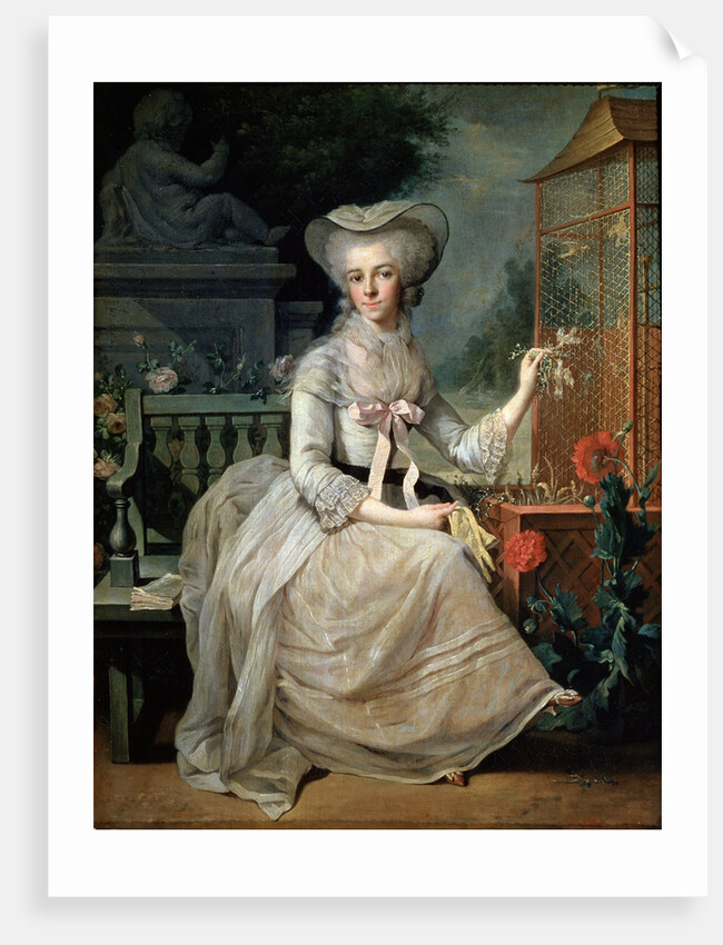 Young Lady at a Cage, 1784 by Jean-Baptiste Charpentier the elder