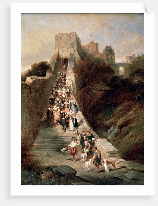 Leaving the Castle, 19th century by Eugene Isabey