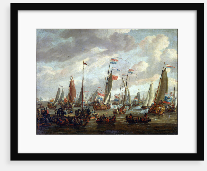 Tsar Peter I visiting England in January 1698, early 18th century by Abraham Storck