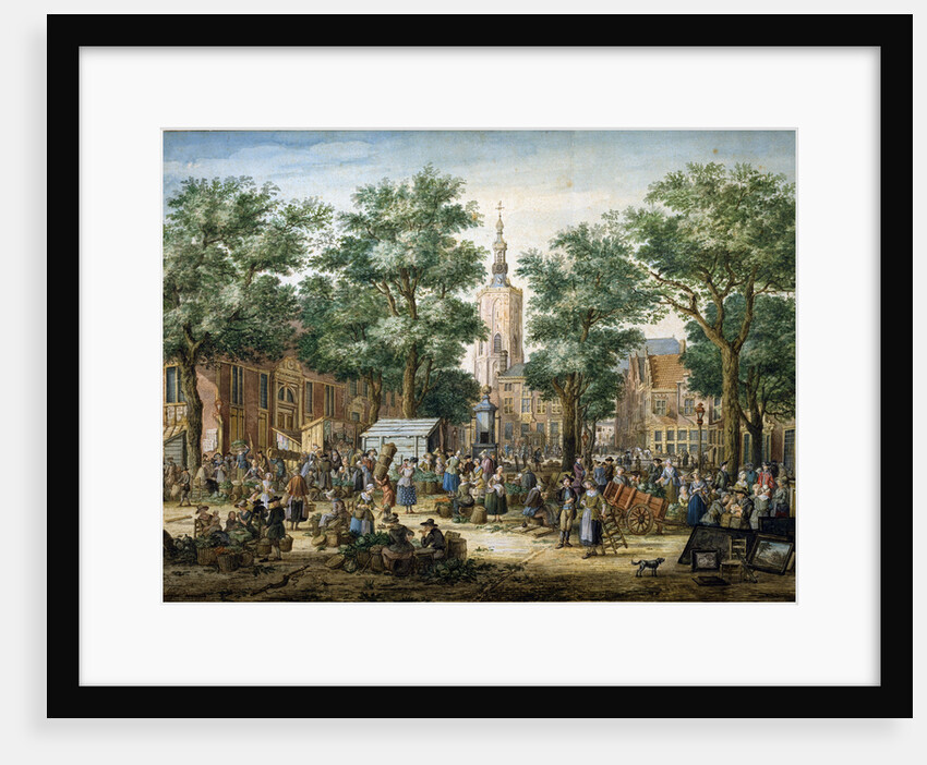 The Big Green Market in The Hague, 1769 by Paulus Constantijn la Fargue