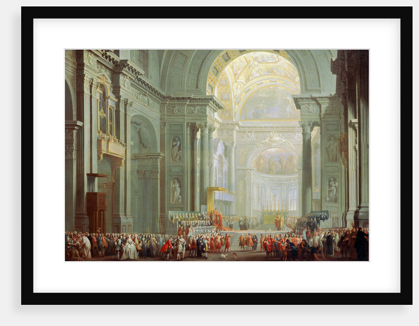 Interior of the Basilica of Saint Peter in Rome, 18th century. by Giovanni Paolo Panini
