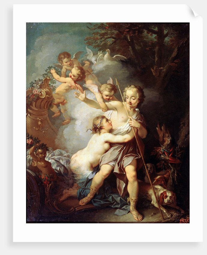 Venus and Adonis, 1750s. by Etienne Jeaurat