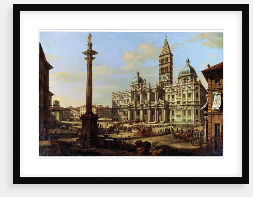 The Piazza and Church of Santa Maria Maggiore in Rome, 1739 by Bernardo Bellotto