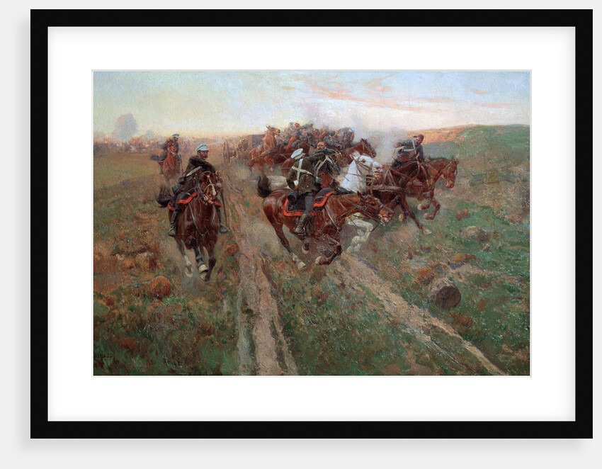 Scene from the Battle of Kuryuk-Dara in July 1854, 1900. by Franz Roubaud