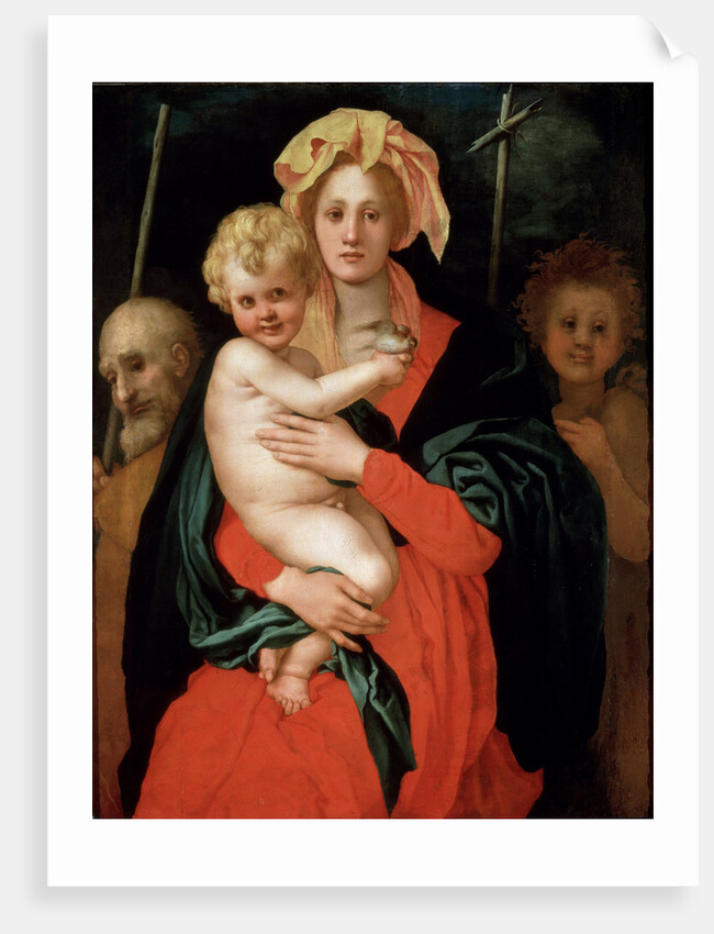 Madonna and Child with Saint Joseph and John the Baptist, 1520s. by Jacopo Pontormo