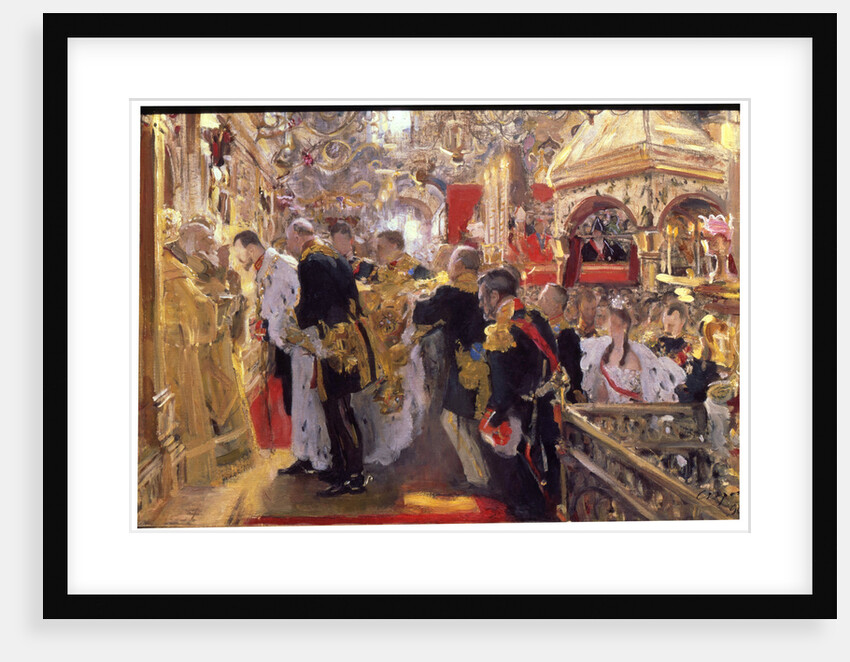 The Coronation of Emperor Nicholas II in the Assumption Cathedral by Valentin Serov