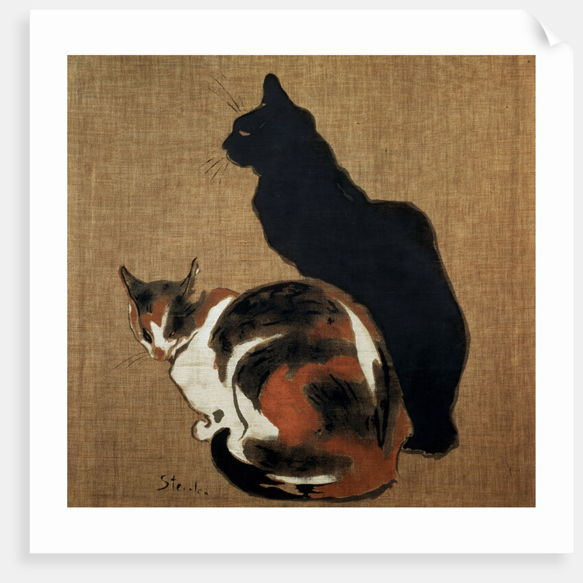 Two Cats by Theophile Alexandre Steinlen