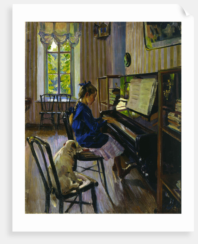 At the Piano, 1914. by Sergey Vinogradov