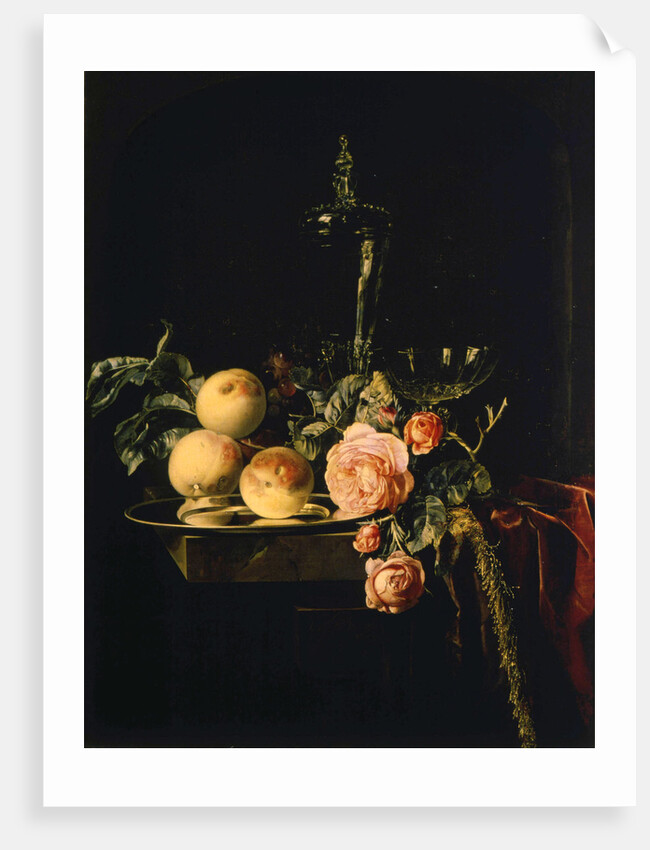 Roses and Peaches, 1659 by Willem van Aelst