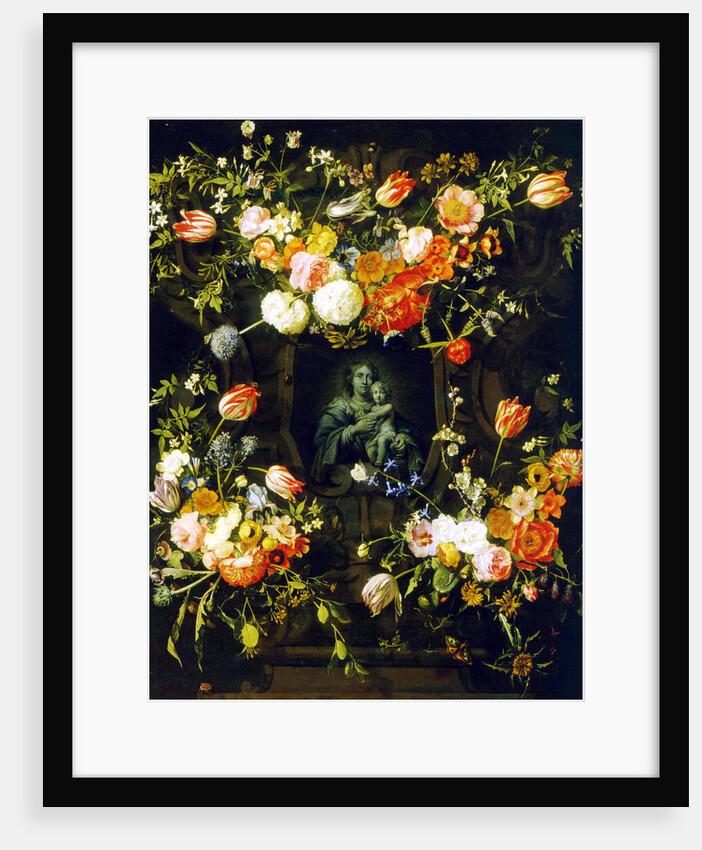 Madonna Surrounded by Flowers, 1662 by Frans Ijkens