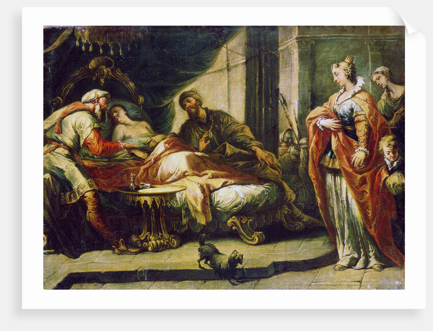 Antiochus and Stratonike, 18th century. by Gaspare Diziani