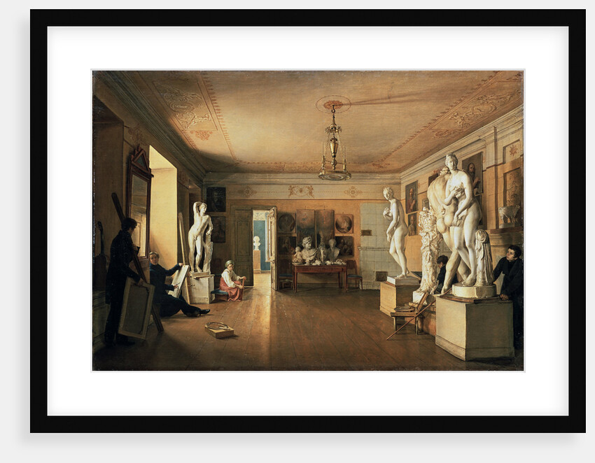 Atelier of the Artist Alexei Venetsianov in St Petersburg, 1827. by Alexander Alexeyev