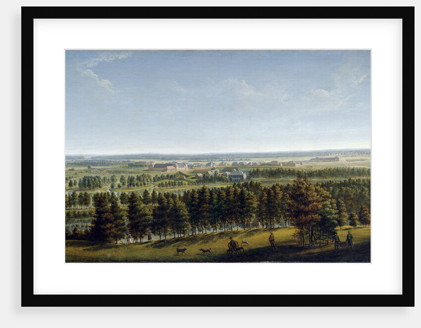 Palace Park as Seen from the Gatchina Palace, 1790s. by Johann Jakob Mettenleiter