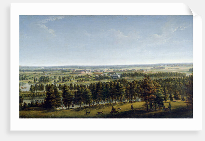 Palace Park as Seen from the Gatchina Palace, 1790s. by Johann Jakob Mettenleiter