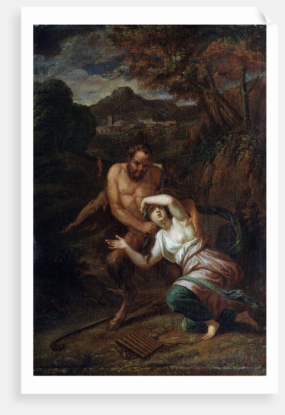 Pan and the Nymph Syrinx, 17th century by Sébastien Bourdon