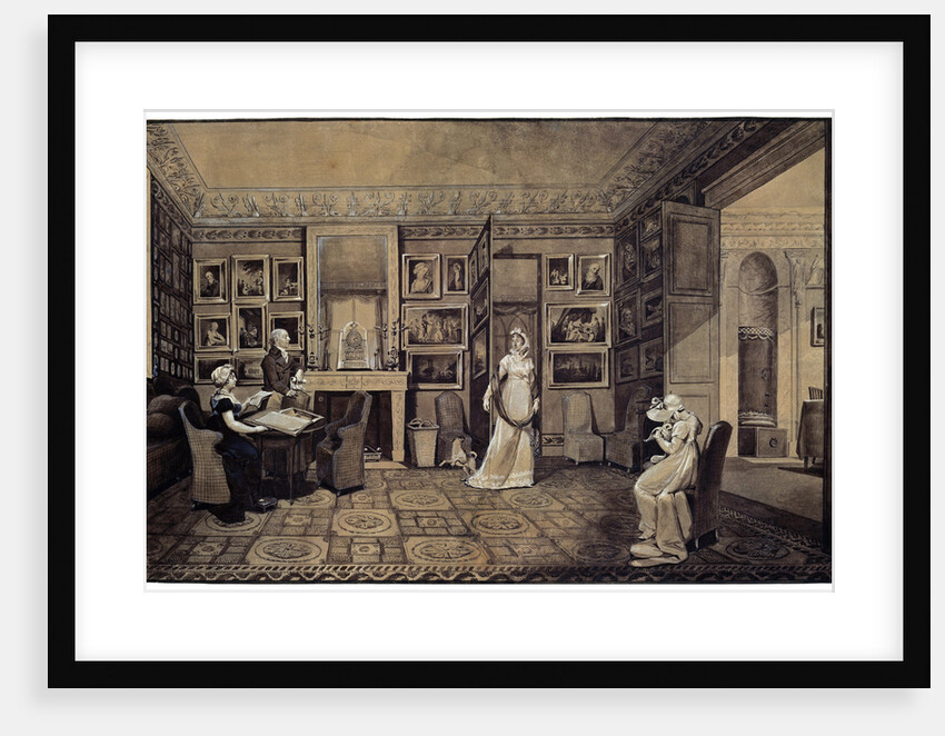 Drawing Room in the Baryatinsky House in Altona, 1807. by Elisabeth Louise Vigee-LeBrun