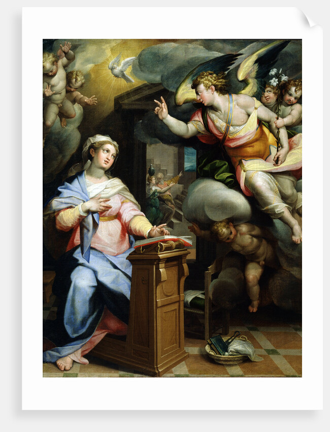 The Annunciation, 1560s by Orazio Samacchini