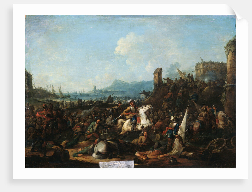 The Siege of La Rochelle in October 1628, early 18th century by Arnold Frans Rubens
