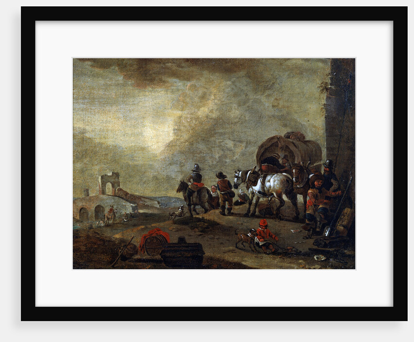 Travellers on the Way, 17th century by Philips Wouwerman