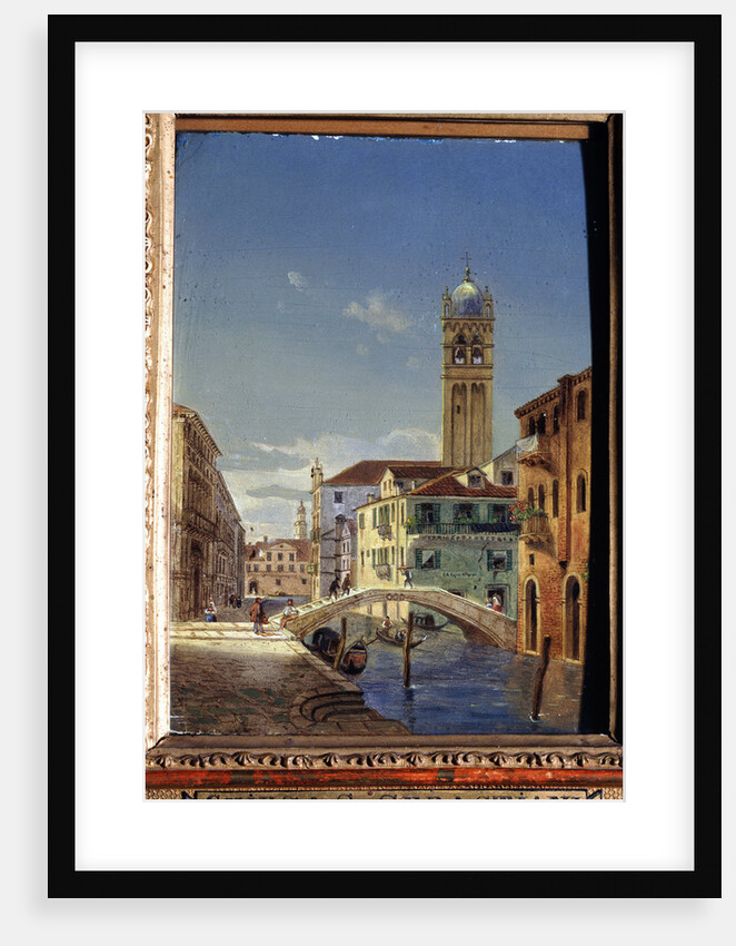 The Church of San Sebastiano, 19th century. by Victor Adam