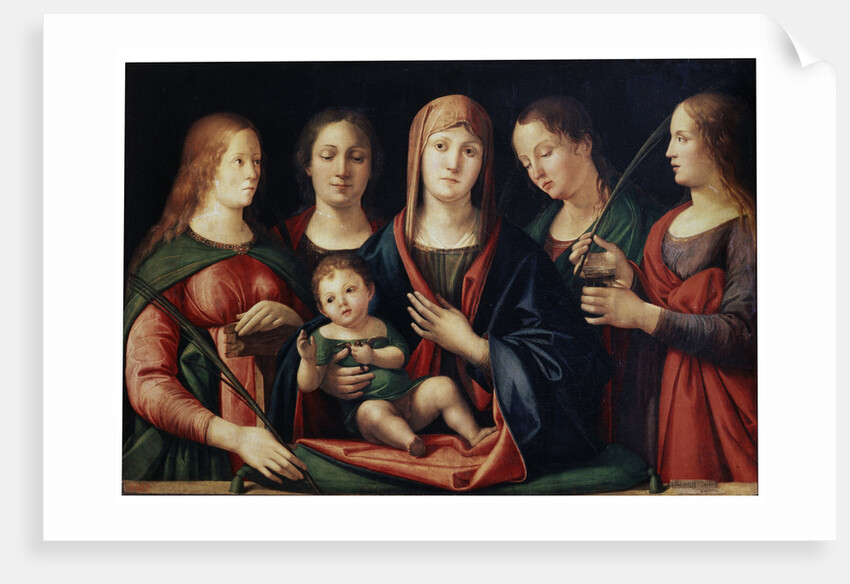 Madonna and Child with Mary Magdalen, Saint Catherine and two Saints, 1504 by Alvise Vivarini