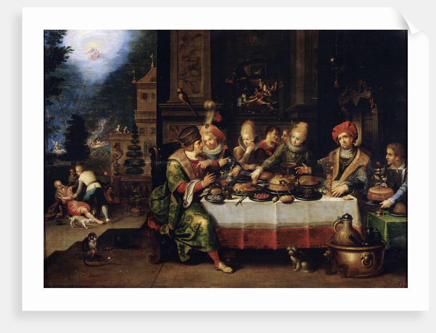 The Parable of the Rich Man and the Beggar Lazarus, 17th century by Frans Francken II