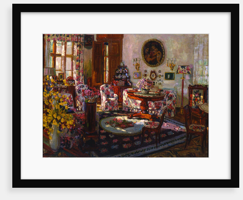 Interior in the Manor House Brasovo, 1912. by Stanislav Julianovic Zukovskij