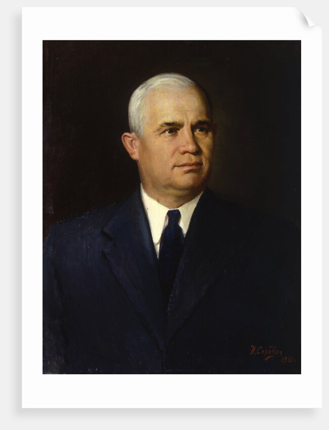 Portrait of the Politician Nikita Sergeyevich Khrushchev, 1951 by Ivan Semyonovich Sorokin