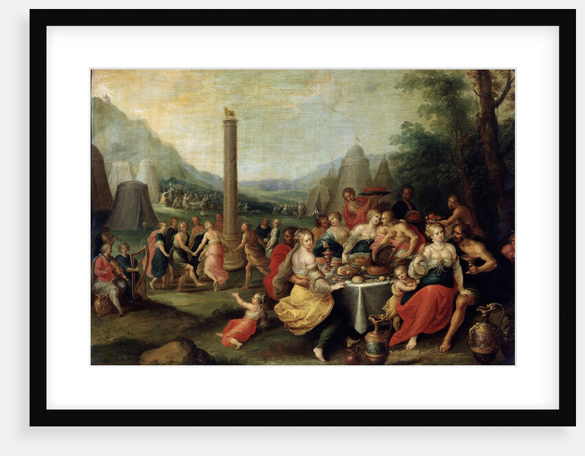 The Adoration of the Golden Calf, late 1620s. by Frans Francken II