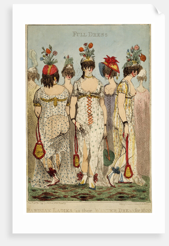 Parisian Ladies in their Full Winter Dress for 1800, 1799. by James Gillray