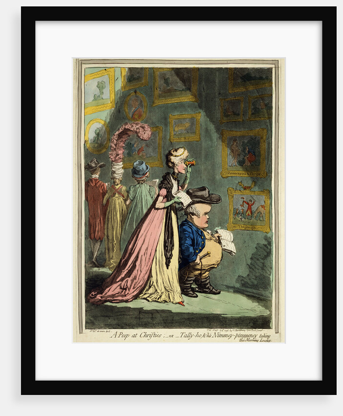 A Peep at Christies, 1796 by James Gillray