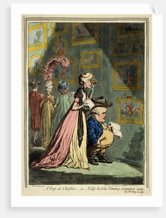 A Peep at Christies, 1796 by James Gillray
