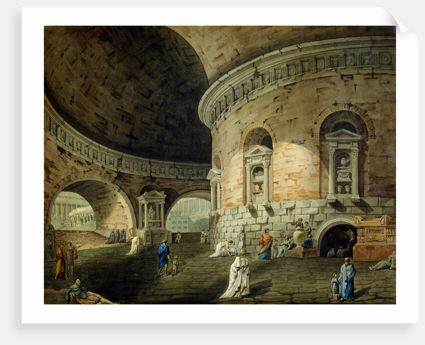 Stage design for a theatre play, early 19th century by Domenico Corsini
