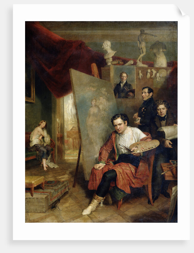 In the Studio of the Painter Wilhelm Golicke, 1832 by Wilhelm Golicke