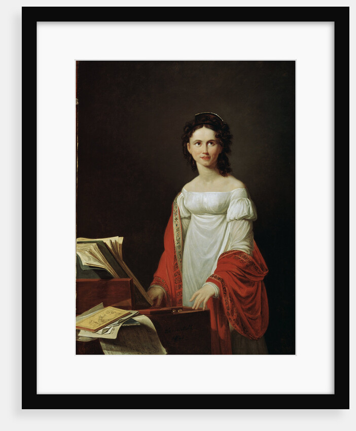 Portrait of the Singer Anna Borunova, 1821. by Nicolas de Courteille
