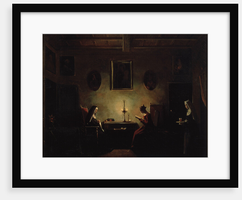 Scene in an Interior, 19th century by Francois-Marius Granet