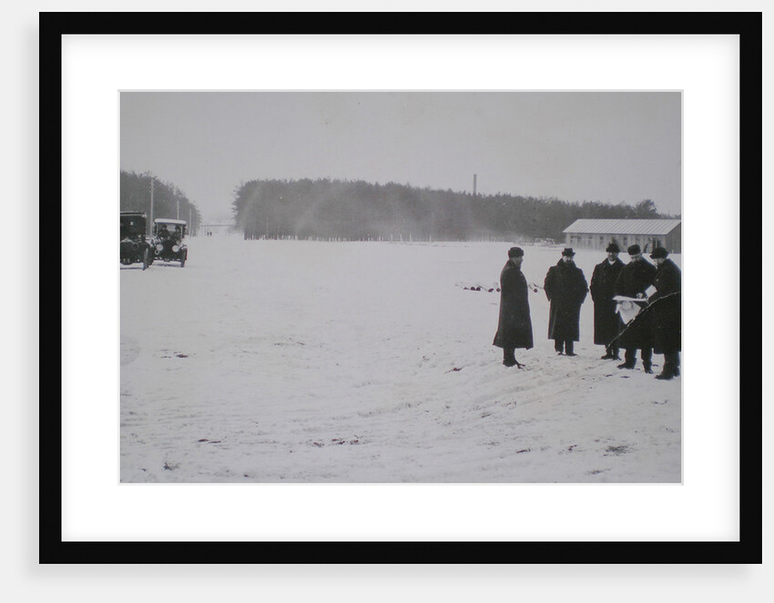 Ryabushinsky brothers inspecting building site for the AMO Factory, 1915 by Anonymous