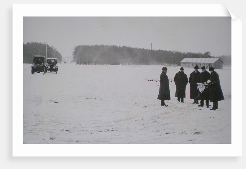 Ryabushinsky brothers inspecting building site for the AMO Factory, 1915 by Anonymous