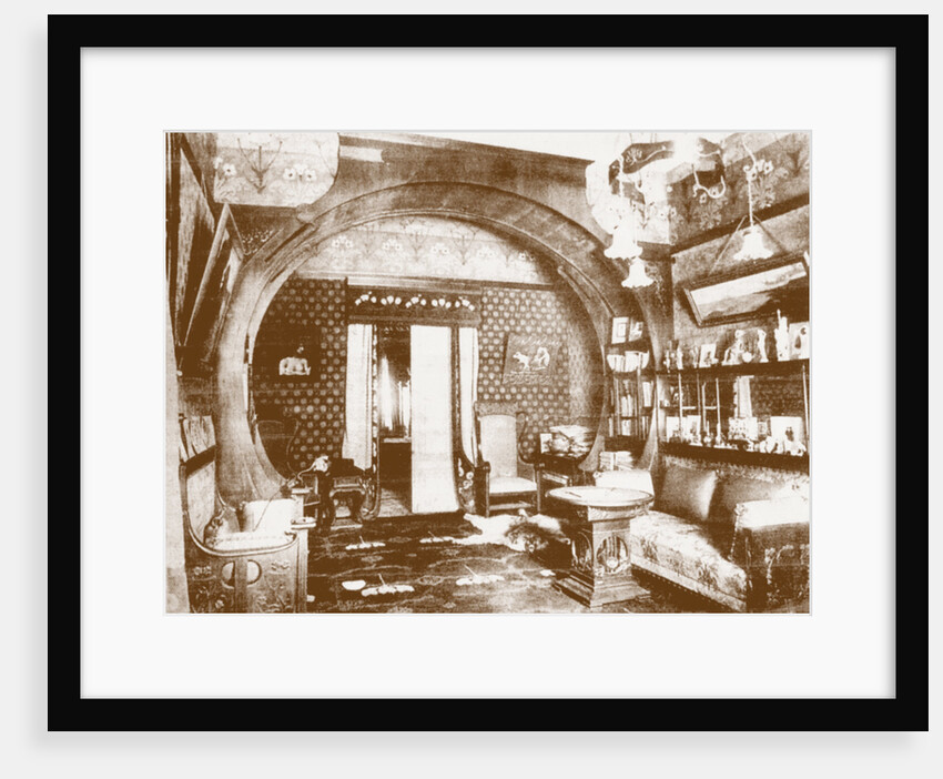 Interior of the study in the villa "Black Swan" of Nikolai Pavlovich Ryabushinsky, 1910s by Anonymous